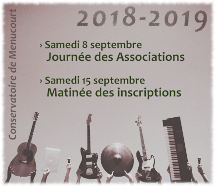 Image agenda rentrée 2018 conservatoire