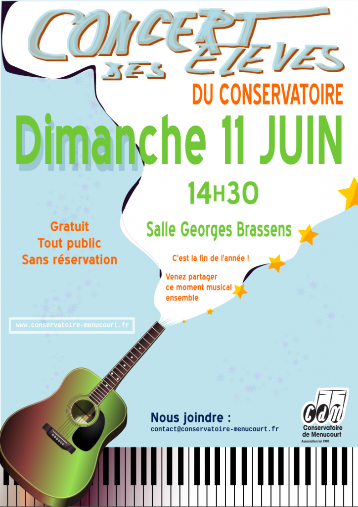 Affiche concert 11/06/2023 14h30 Salle G. Brassens